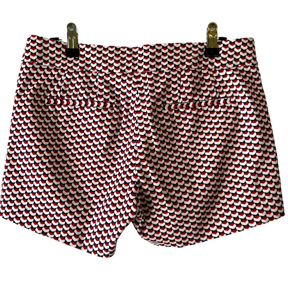 Women's J.Crew Red/Blue/White Geometric Print Shorts Size 0 - Picture 8 of 11